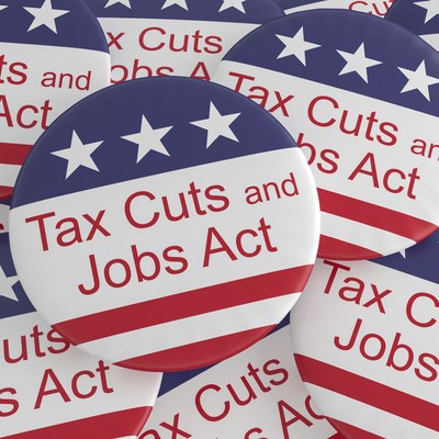 Buttons decorated like the American flag, with 